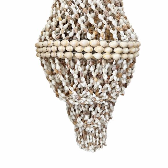 Vintage Boho Nassa Sea Shells Handmade Chandelier Lampshade 39” - Picture 5 of 10